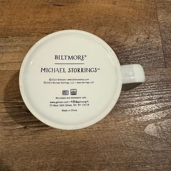 RARE Michael Storrings Biltmore Winter Ceramic Mug Festive Holiday Christmas - Picture 6 of 6